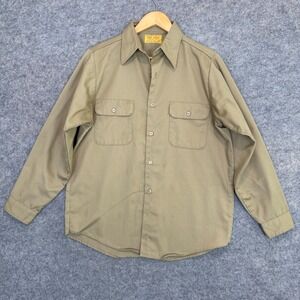 Vintage Big Yank Work Mates Button Shirt Mens Large 15.5 Unions Made 70s Pockets